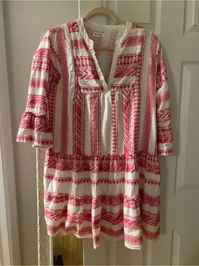 THML Pink and Ivory Patterned Tunic
